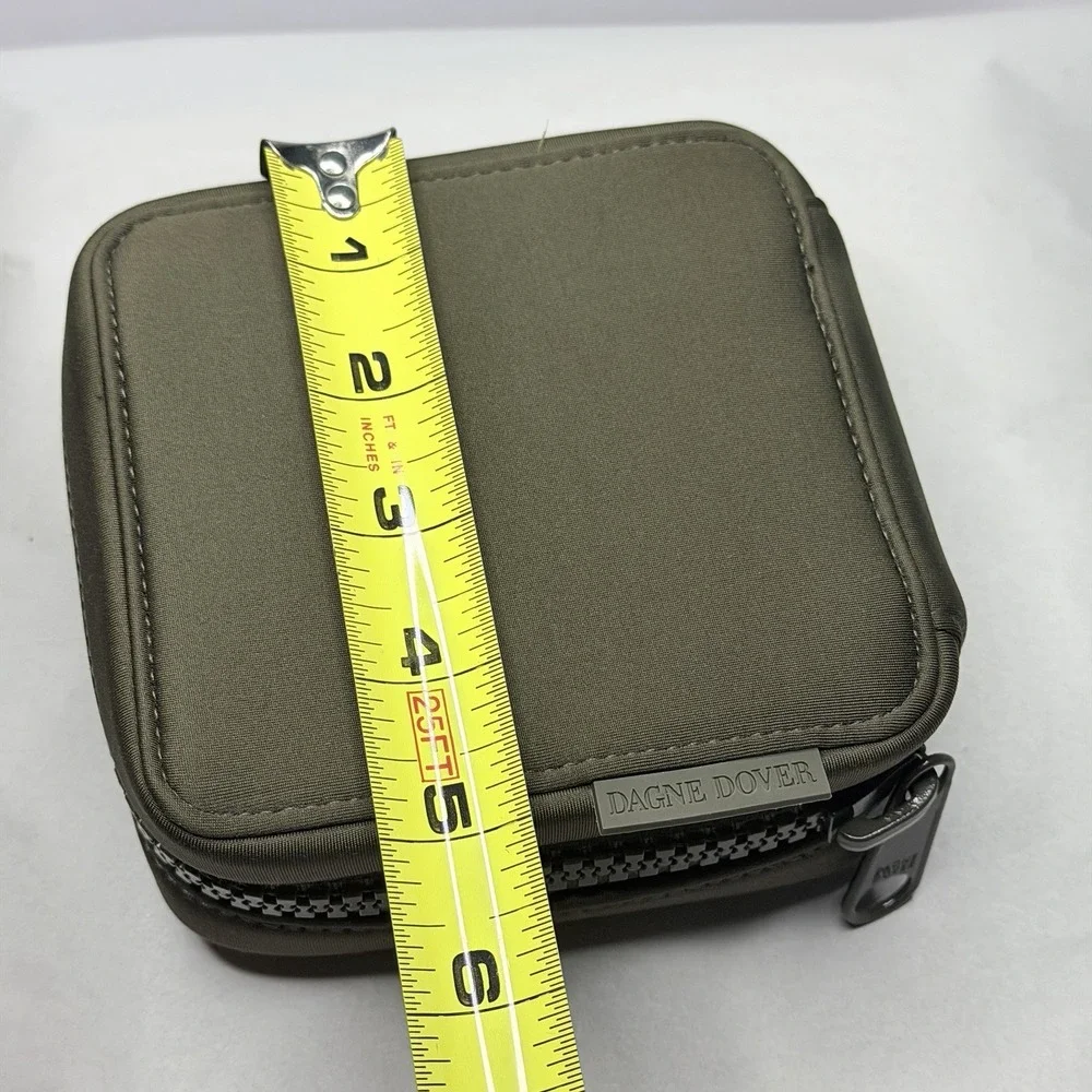 Dagne Dover Hunter Small Toiletry Bag Dark Moss Green Neoprene Travel Pouch